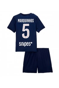 Fotbalové Dres Paris Saint-Germain Marquinhos #5 Dětské Domácí Oblečení 2025-26 Krátký Rukáv (+ trenýrky)